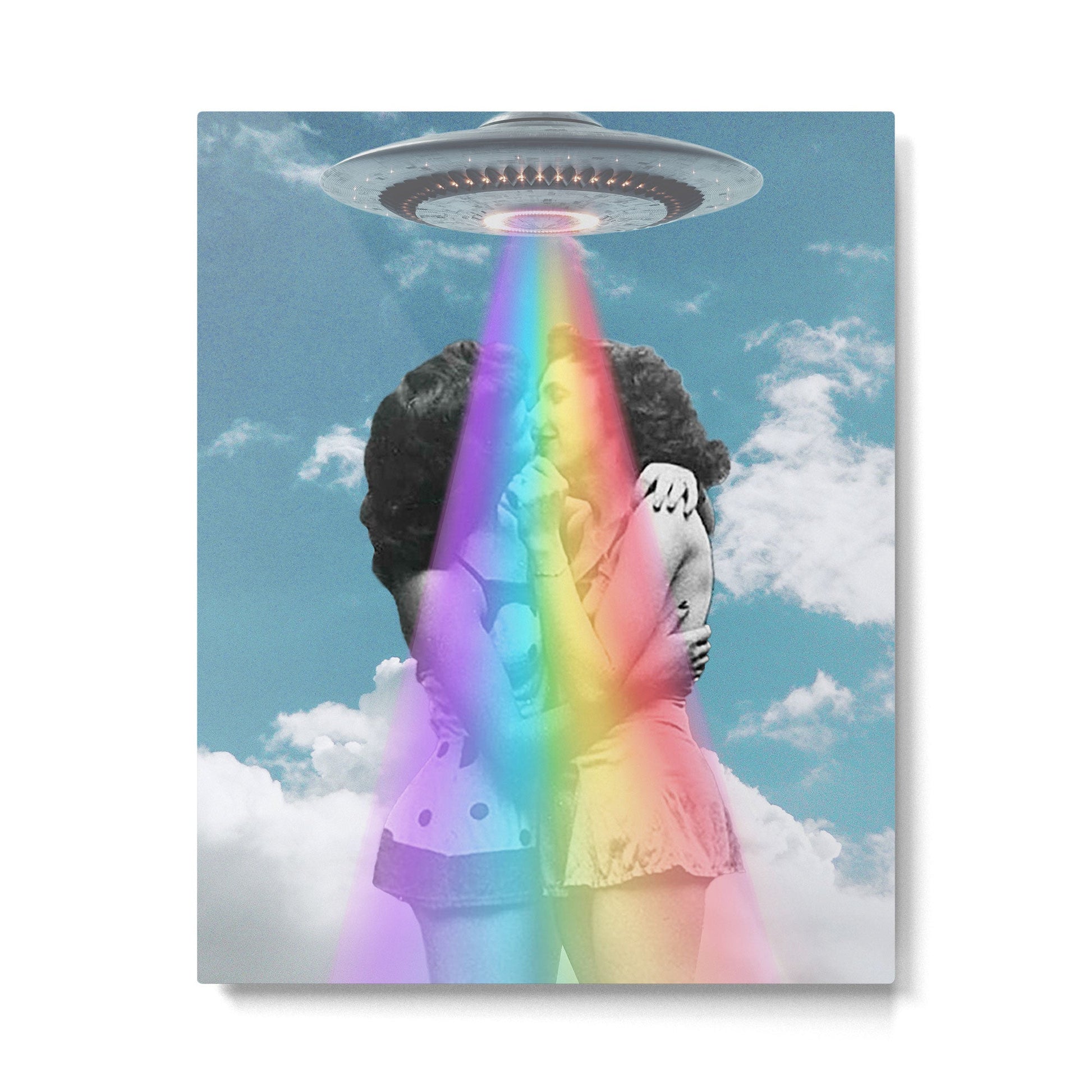 Love is love is love // Pride & UFOs Metal Print | TeksDecor