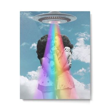 Love is love is love // Pride & UFOs Metal Print | TeksDecor