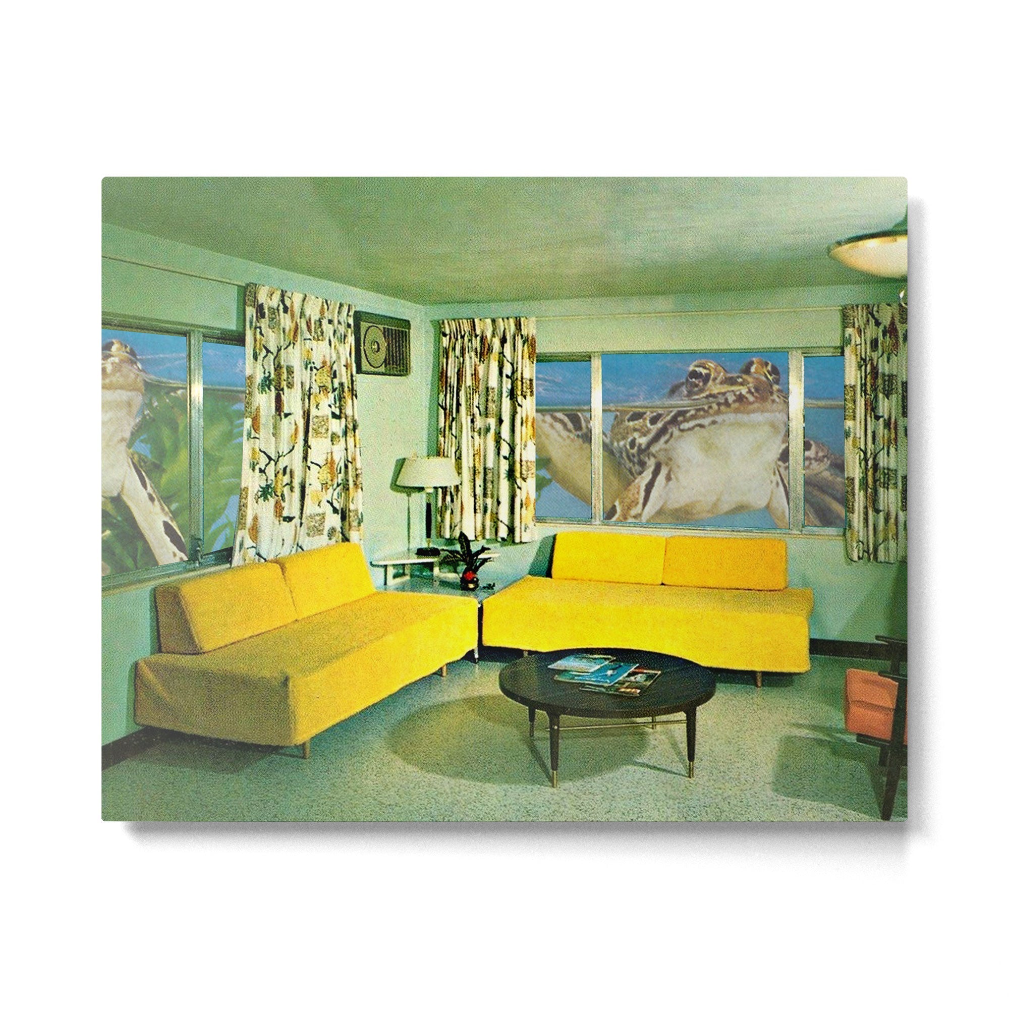 Our Neighbours the Frogs Metal Print | TeksDecor
