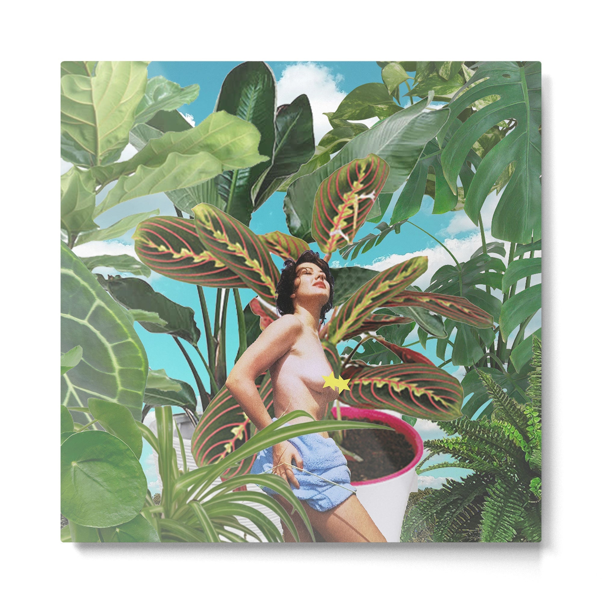 Plants are my real friends Metal Print | TeksDecor