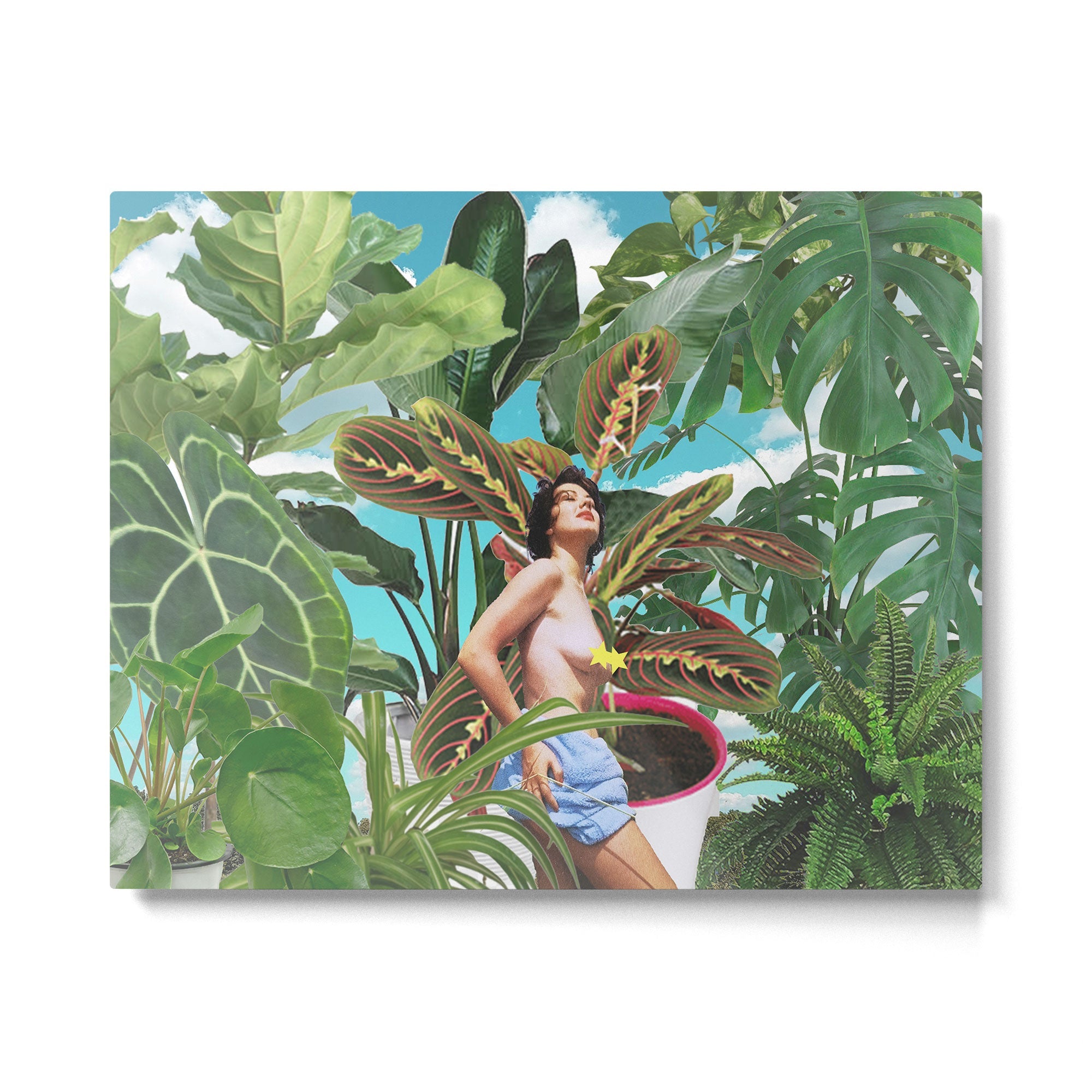 Plants are my real friends Metal Print | TeksDecor