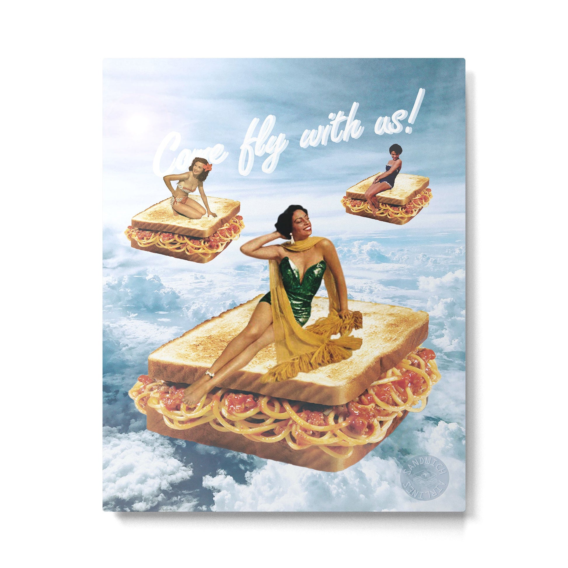 Sandwich Airlines - Come fly with us! Metal Print | TeksDecor