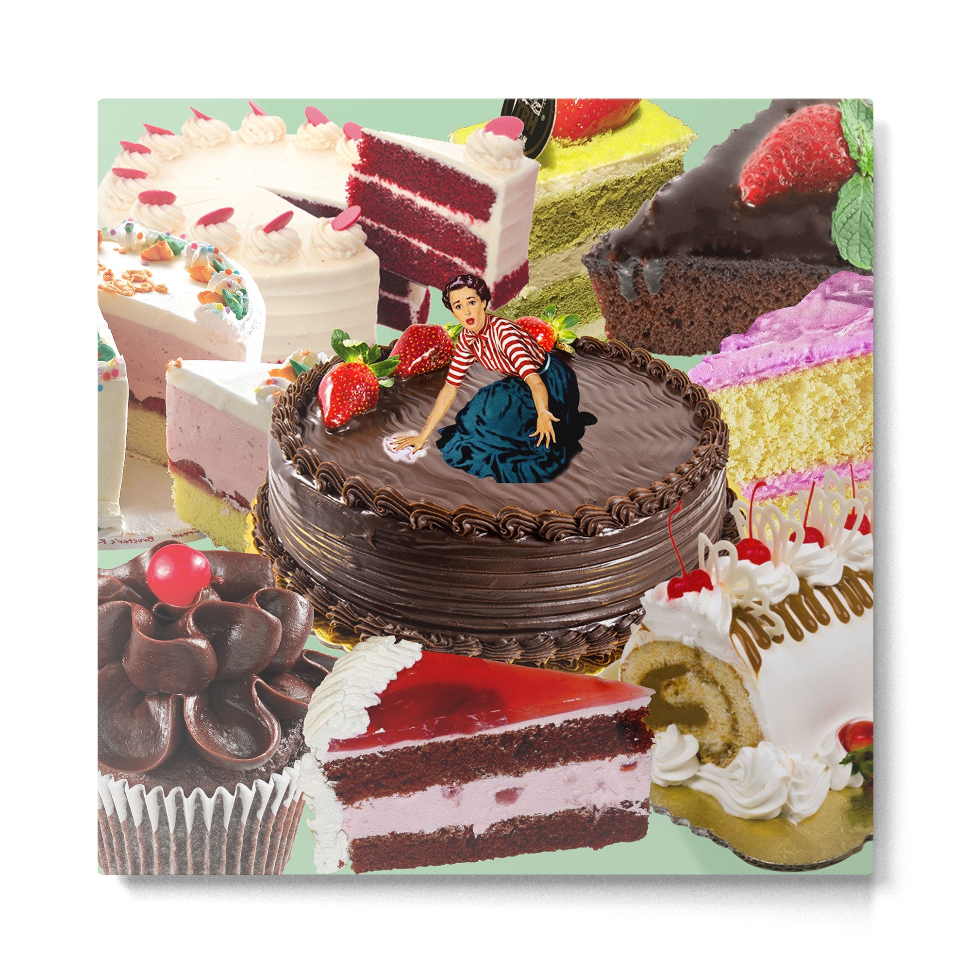 The Cake Factory Metal Print | TeksDecor