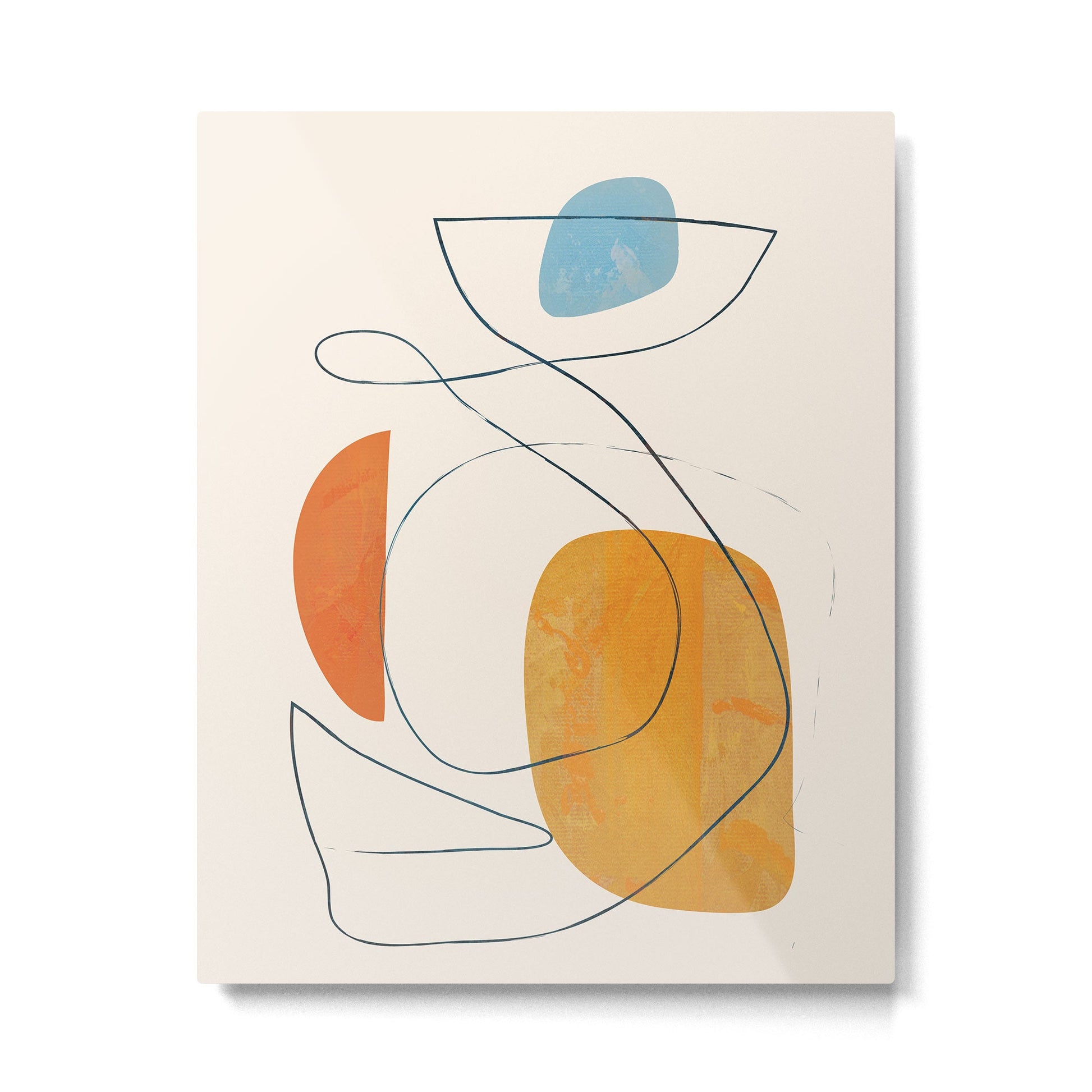 Abstract Line Art III Metal Print | TeksDecor