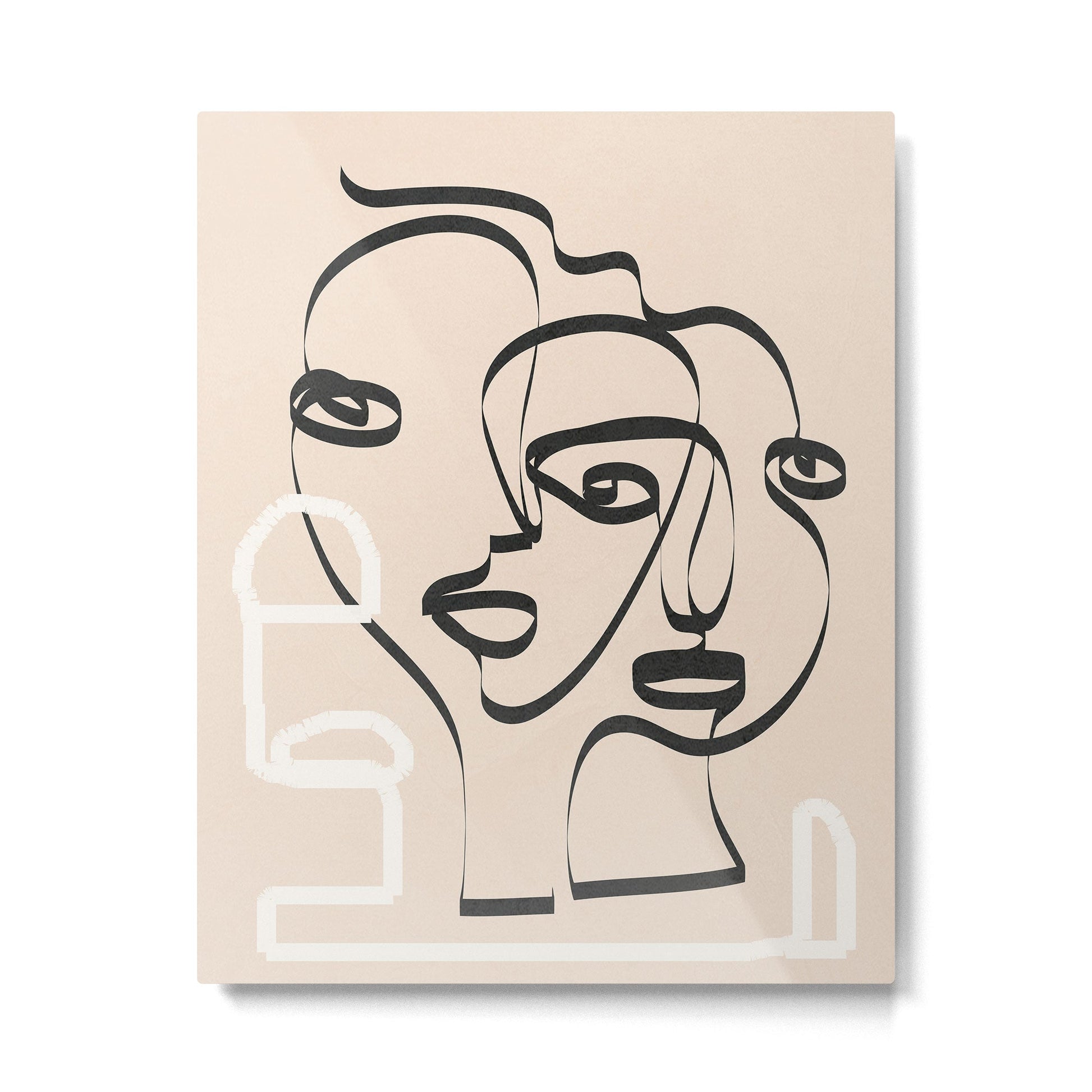Abstract Minimal Line VIII Metal Print | TeksDecor