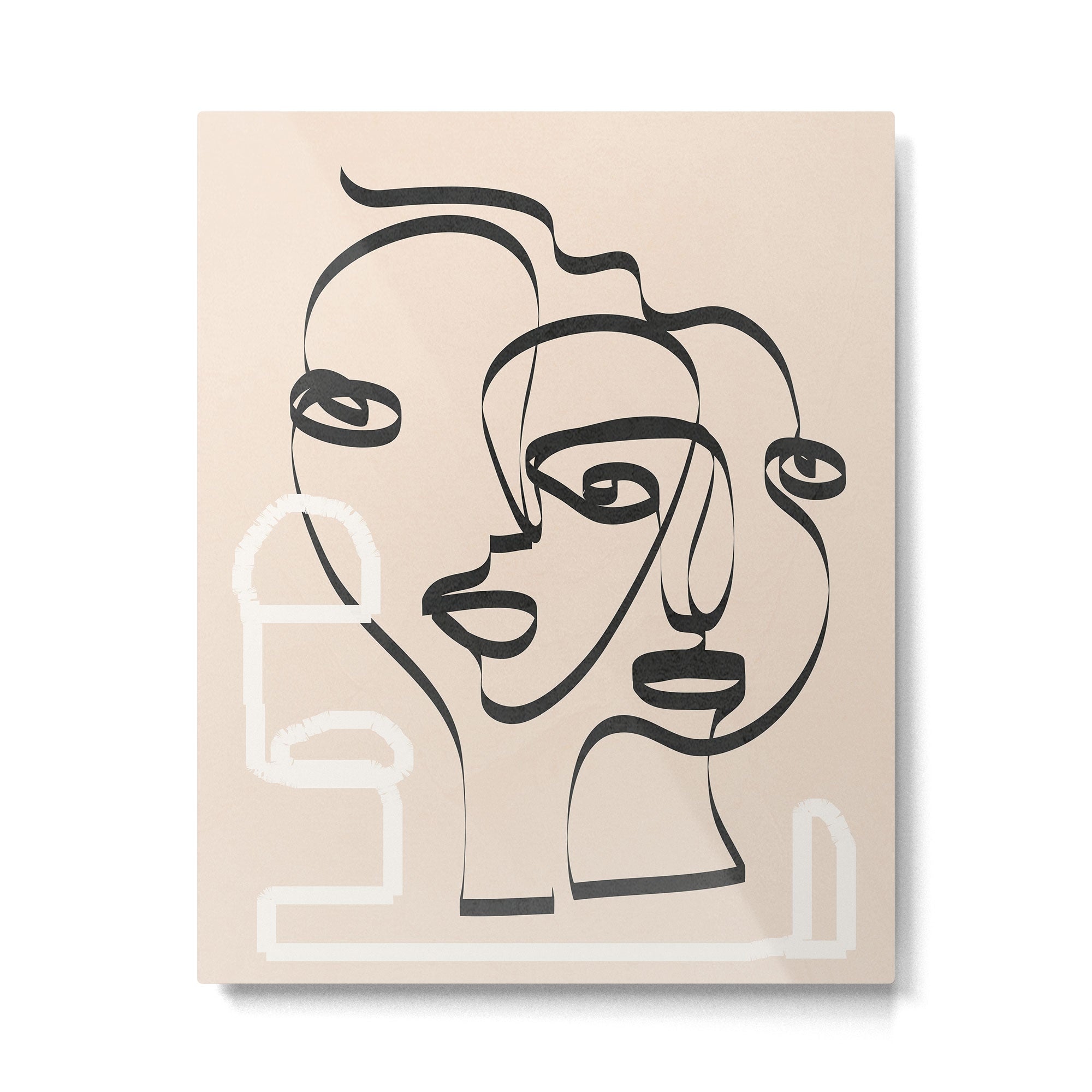Abstract Minimal Line VIII Metal Print | TeksDecor