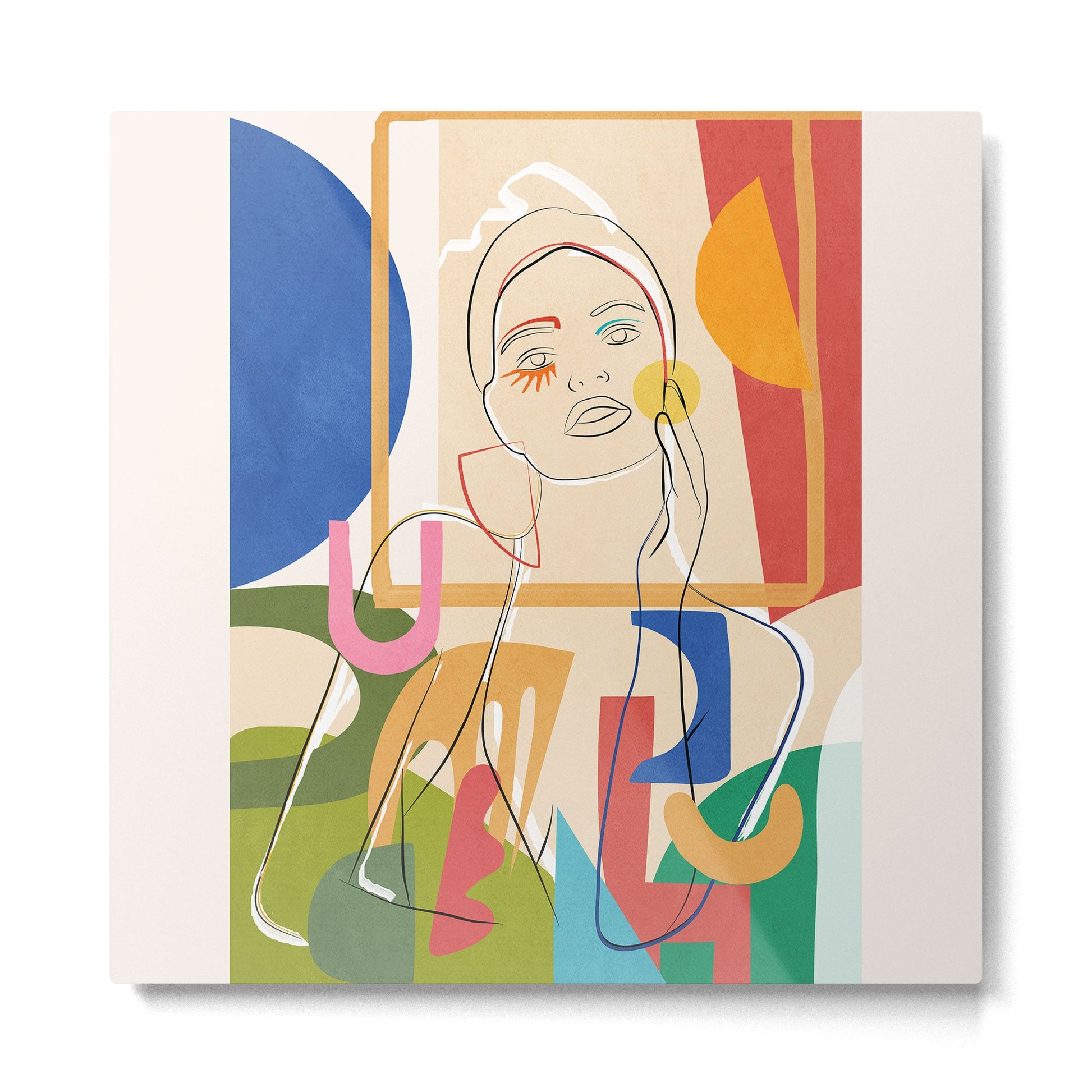 Abstract Woman 09 Metal Print | TeksDecor