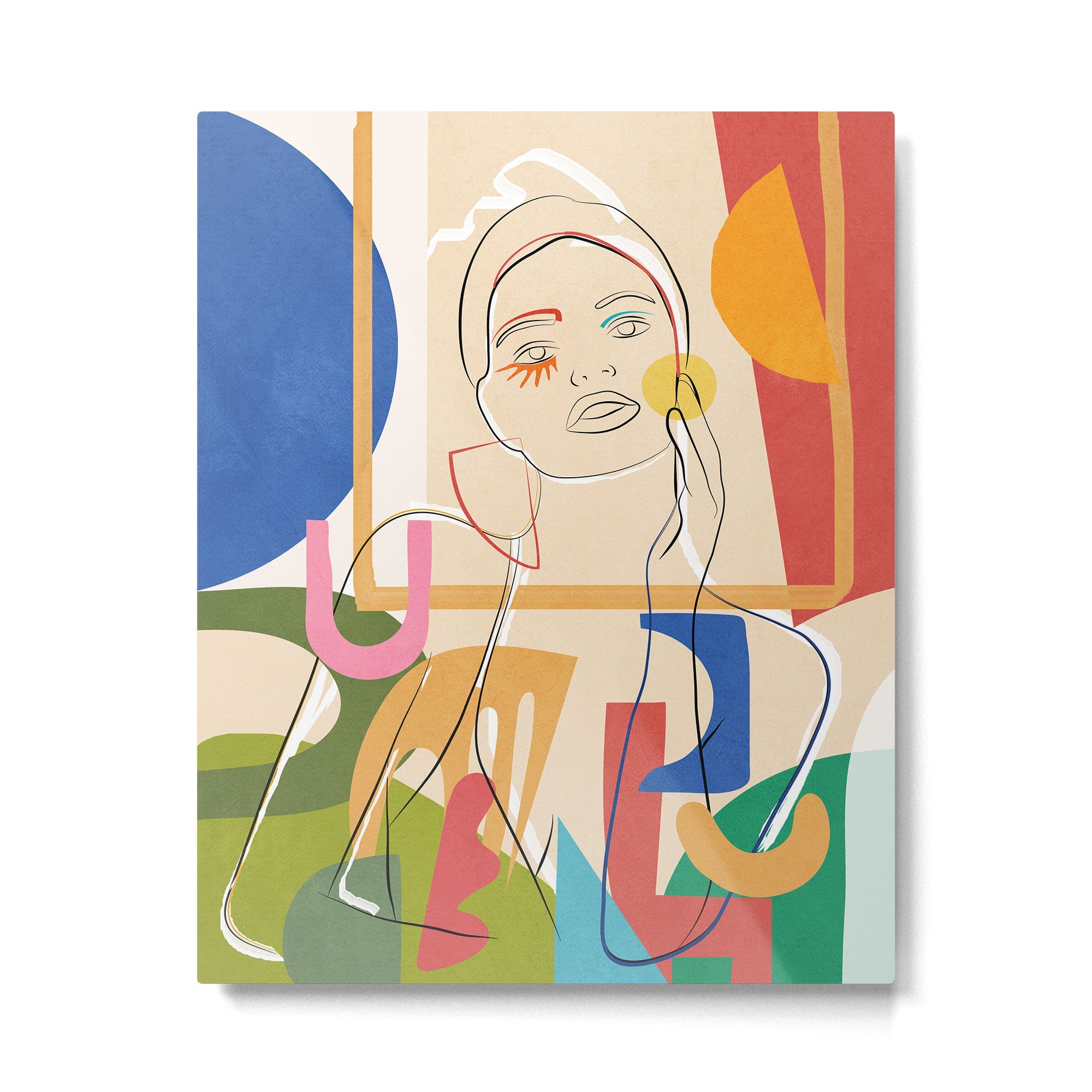 Abstract Woman 09 Metal Print | TeksDecor