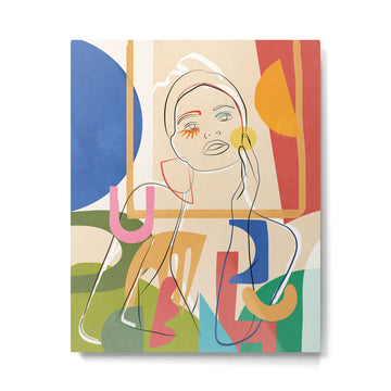 Abstract Woman 09 Metal Print | TeksDecor