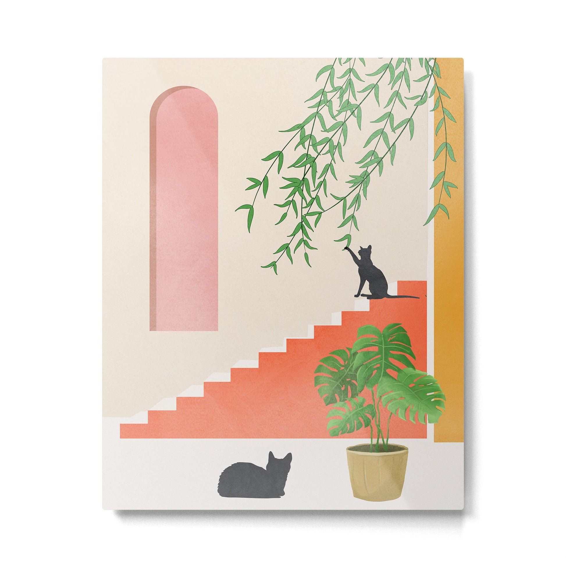 Cat Space II Metal Print | TeksDecor