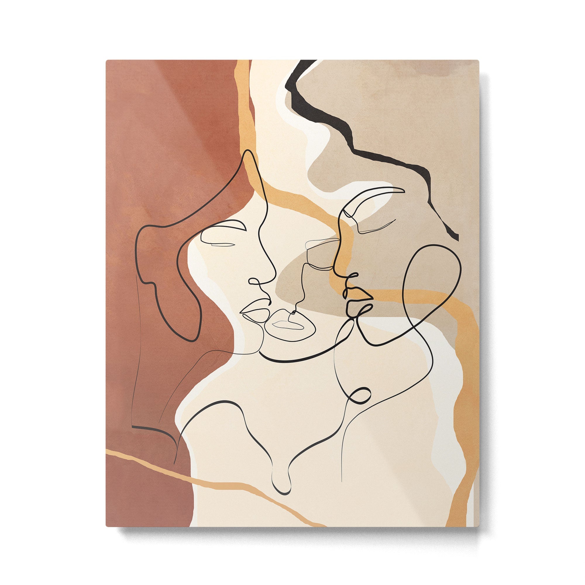 Developed Faces 01 Metal Print | TeksDecor