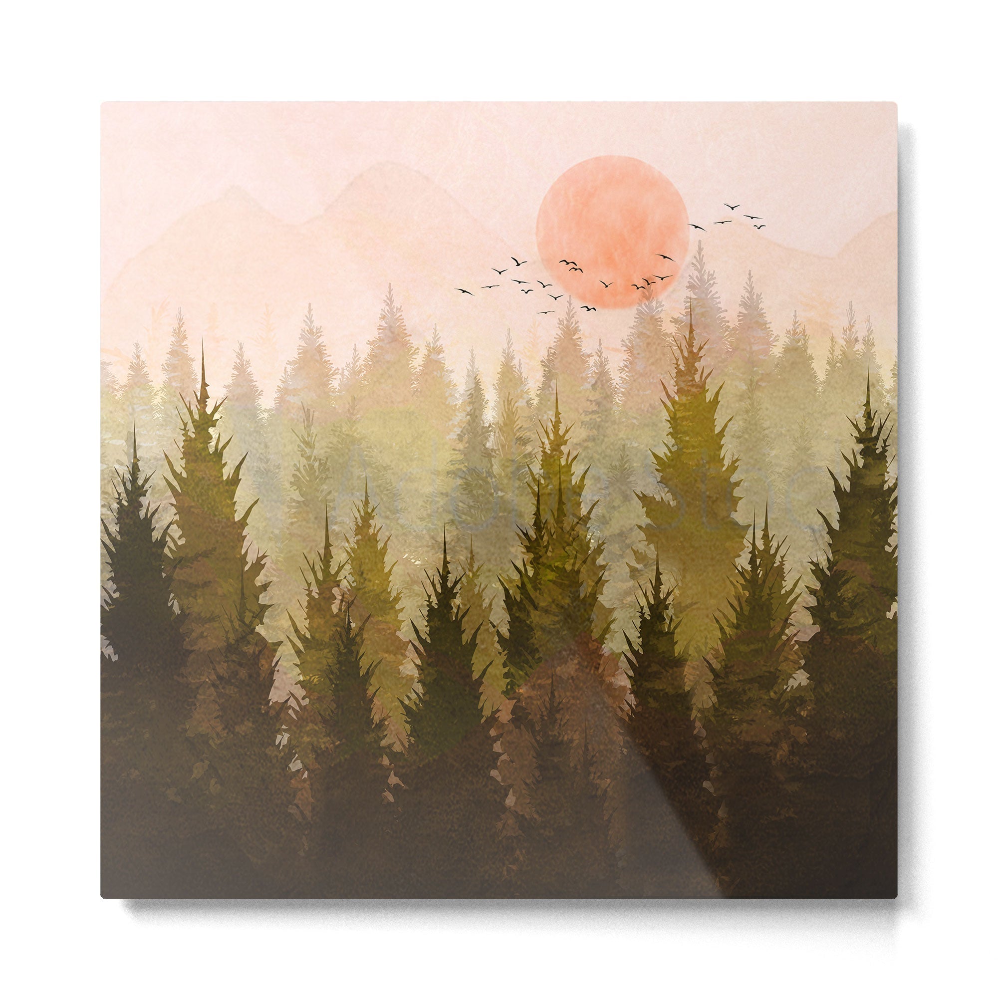 Hill Morning Metal Print | TeksDecor