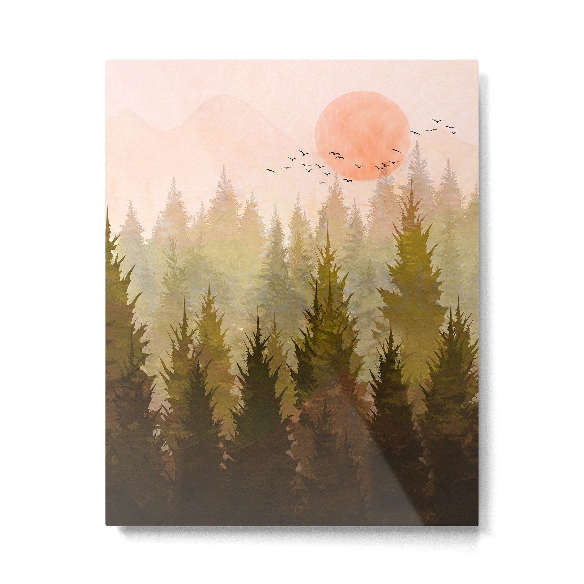 Hill Morning Metal Print | TeksDecor