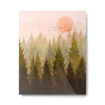 Hill Morning Metal Print | TeksDecor
