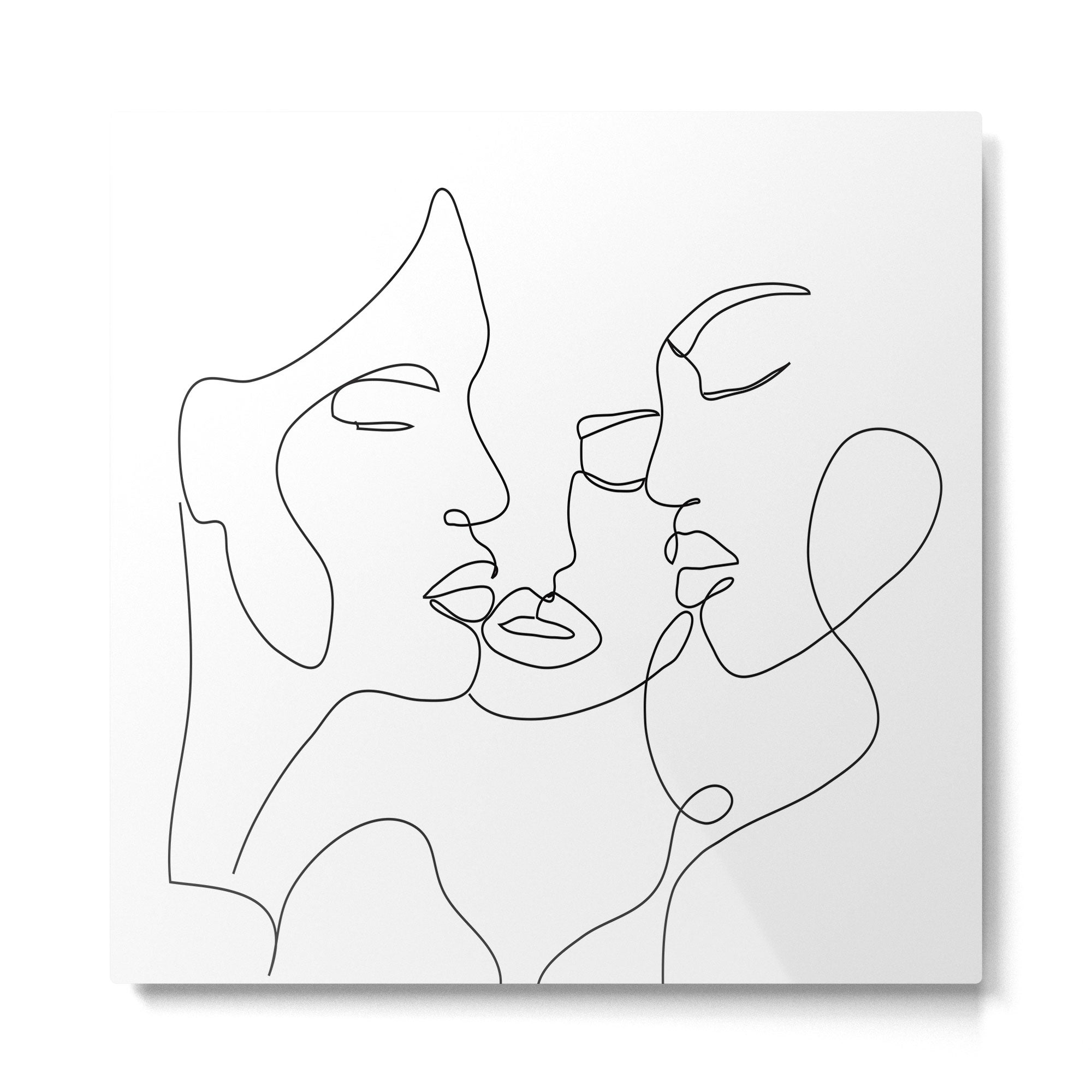 Line Faces 01  Metal Print | TeksDecor