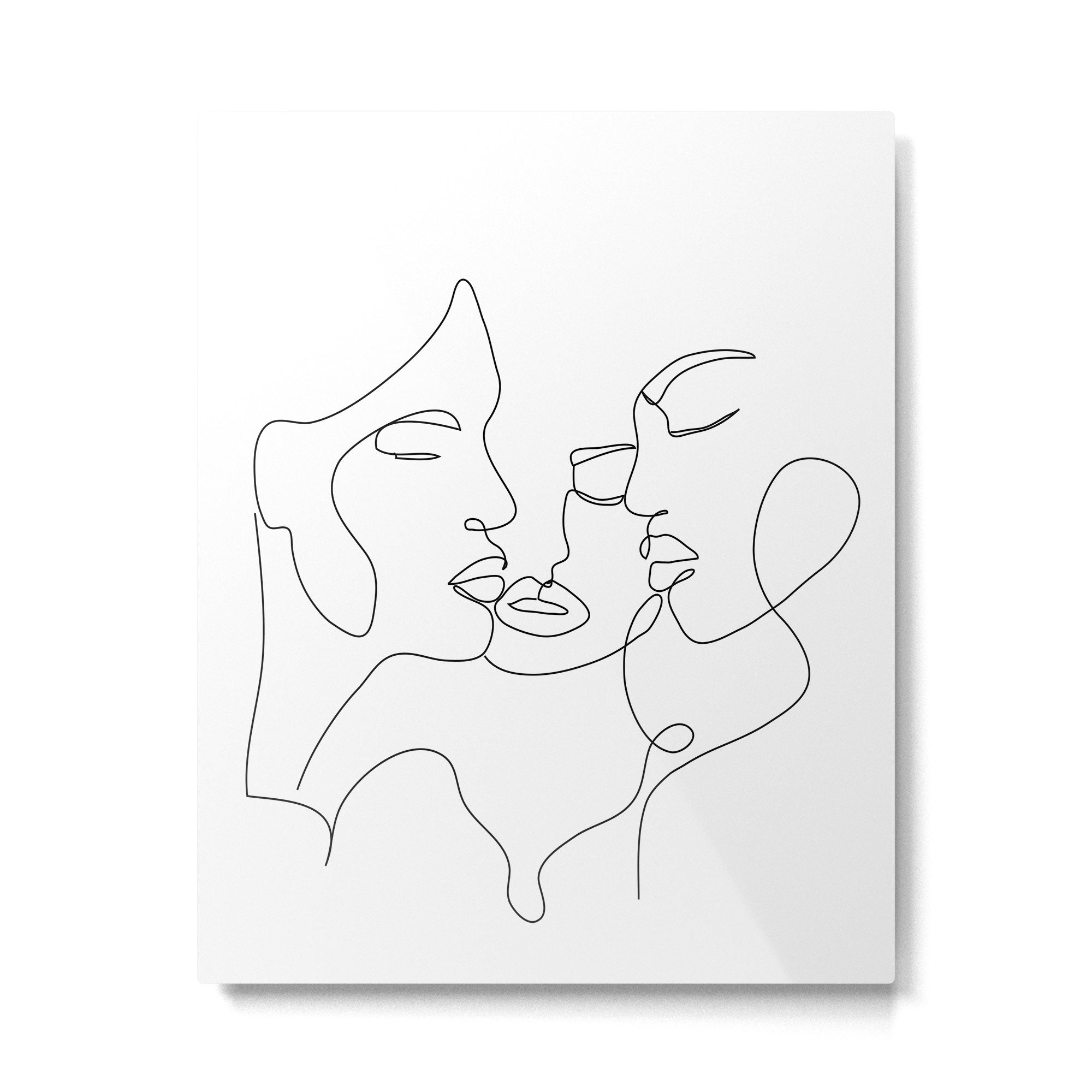 Line Faces 01  Metal Print | TeksDecor