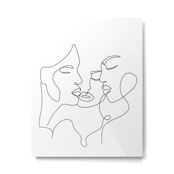 Line Faces 01  Metal Print | TeksDecor