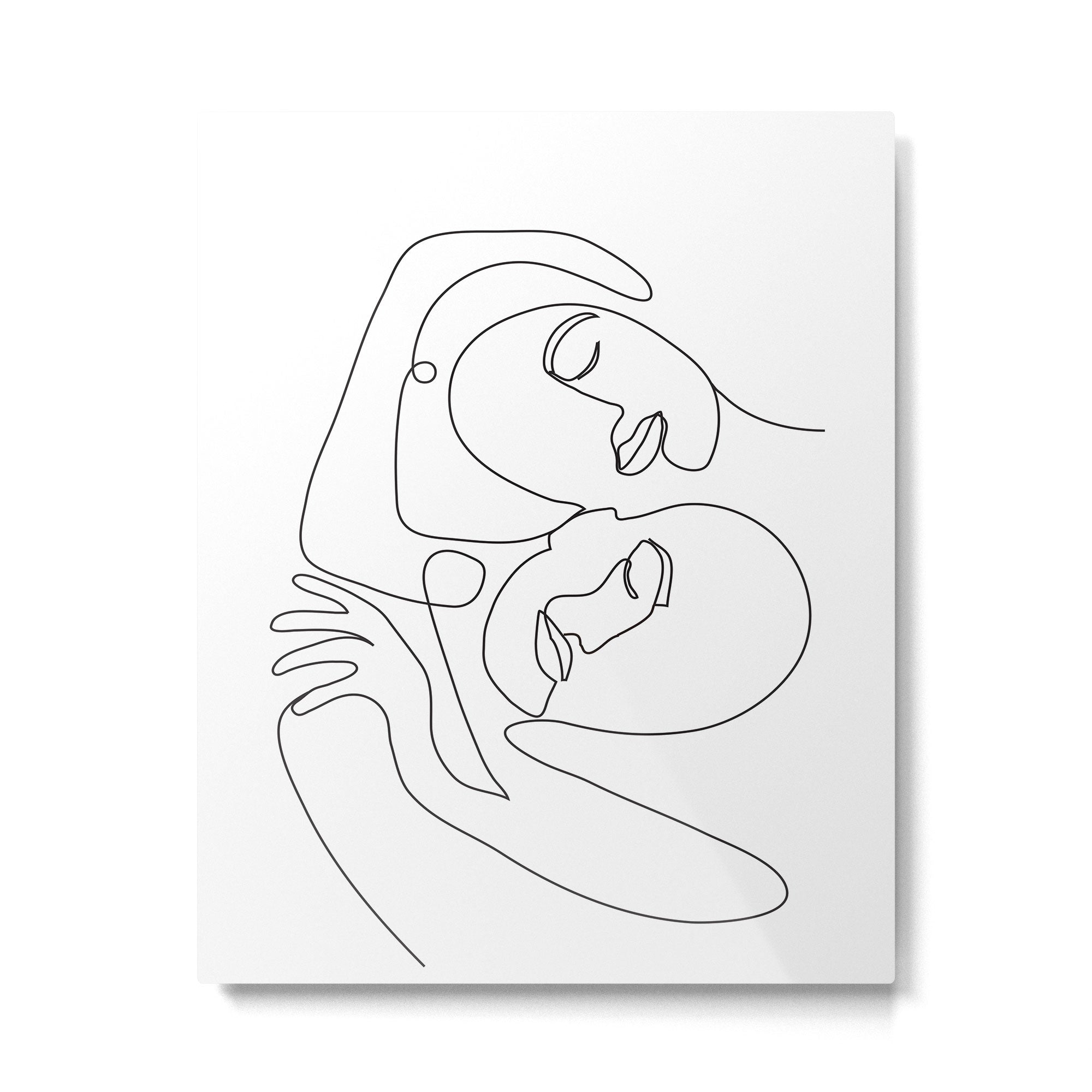 Line Faces 03 Metal Print | TeksDecor