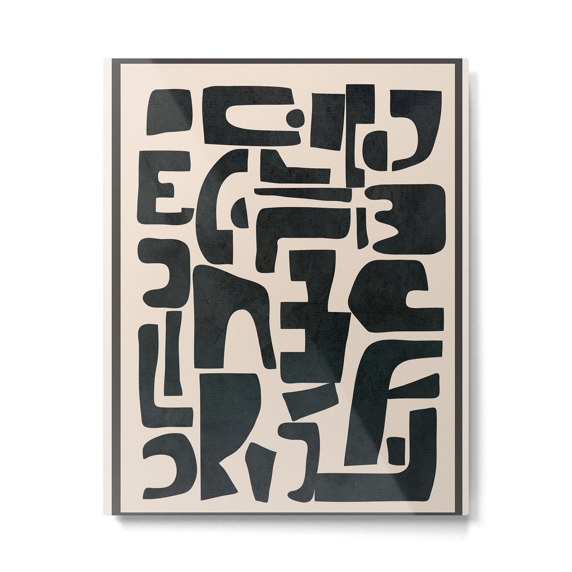 Organic Contemporary Modern Shapes 01 Metal Print | TeksDecor