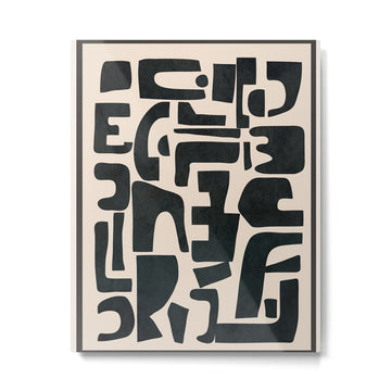 Organic Contemporary Modern Shapes 01 Metal Print | TeksDecor