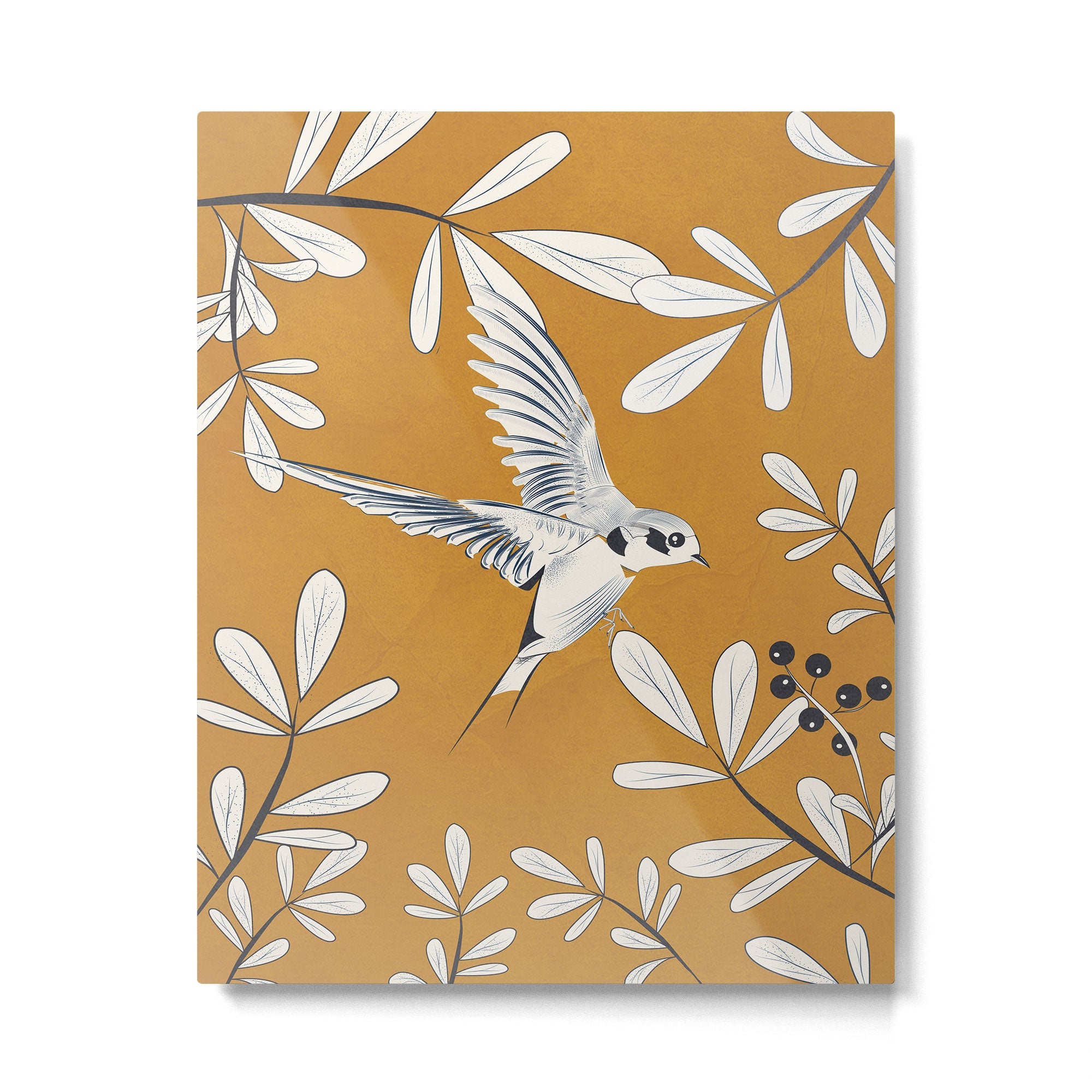 Swallow 01 Metal Print | TeksDecor