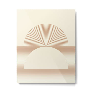 Geometric lines in Shades of Coffee and Latte 4 (Sunrise and Sunset) Metal Print | TeksDecor