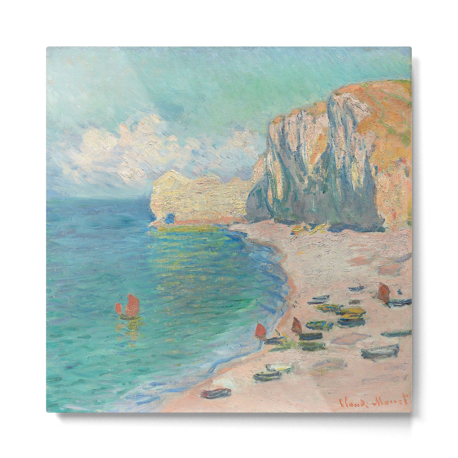Claude Monet beach Metal Print | TeksDecor