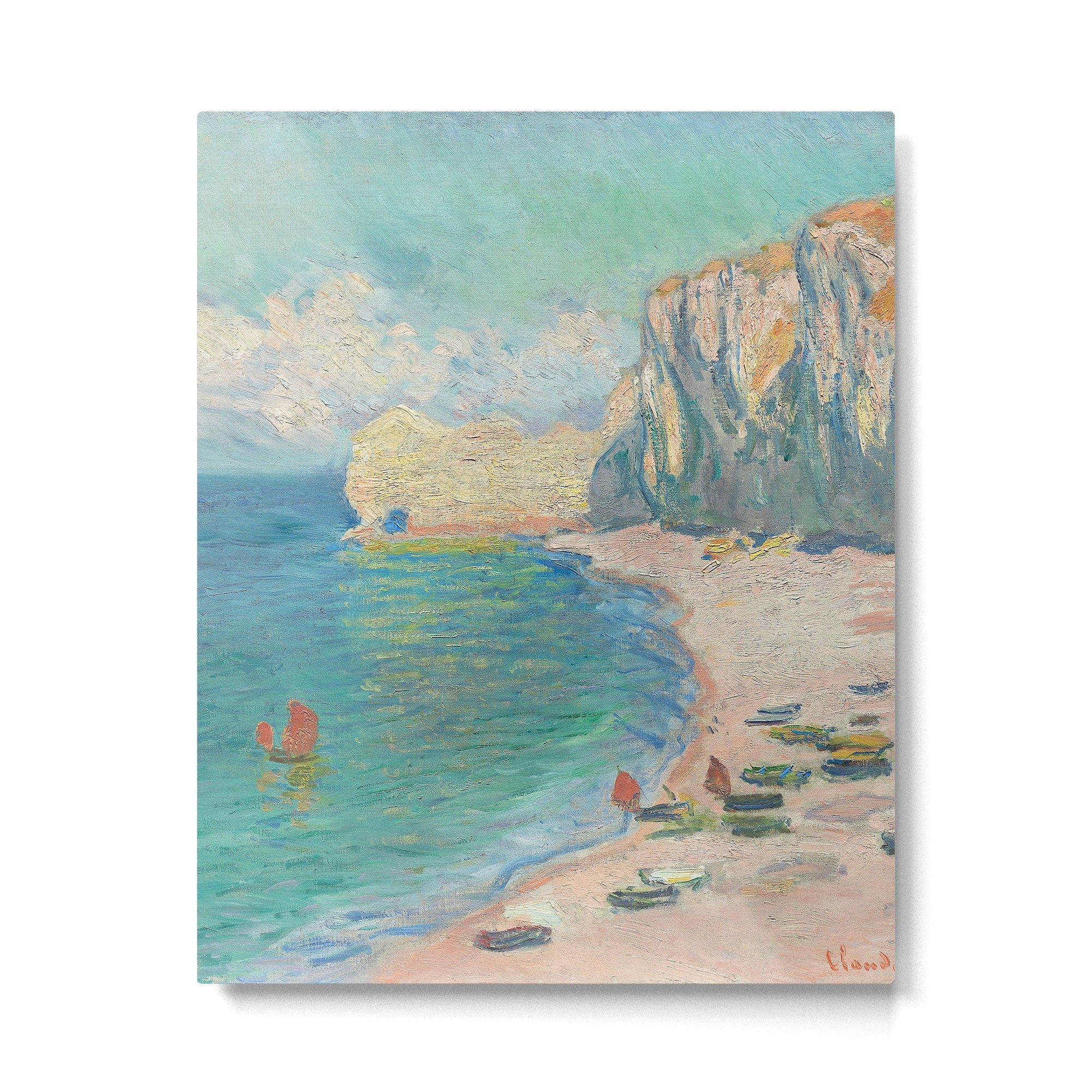 Claude Monet beach Metal Print | TeksDecor