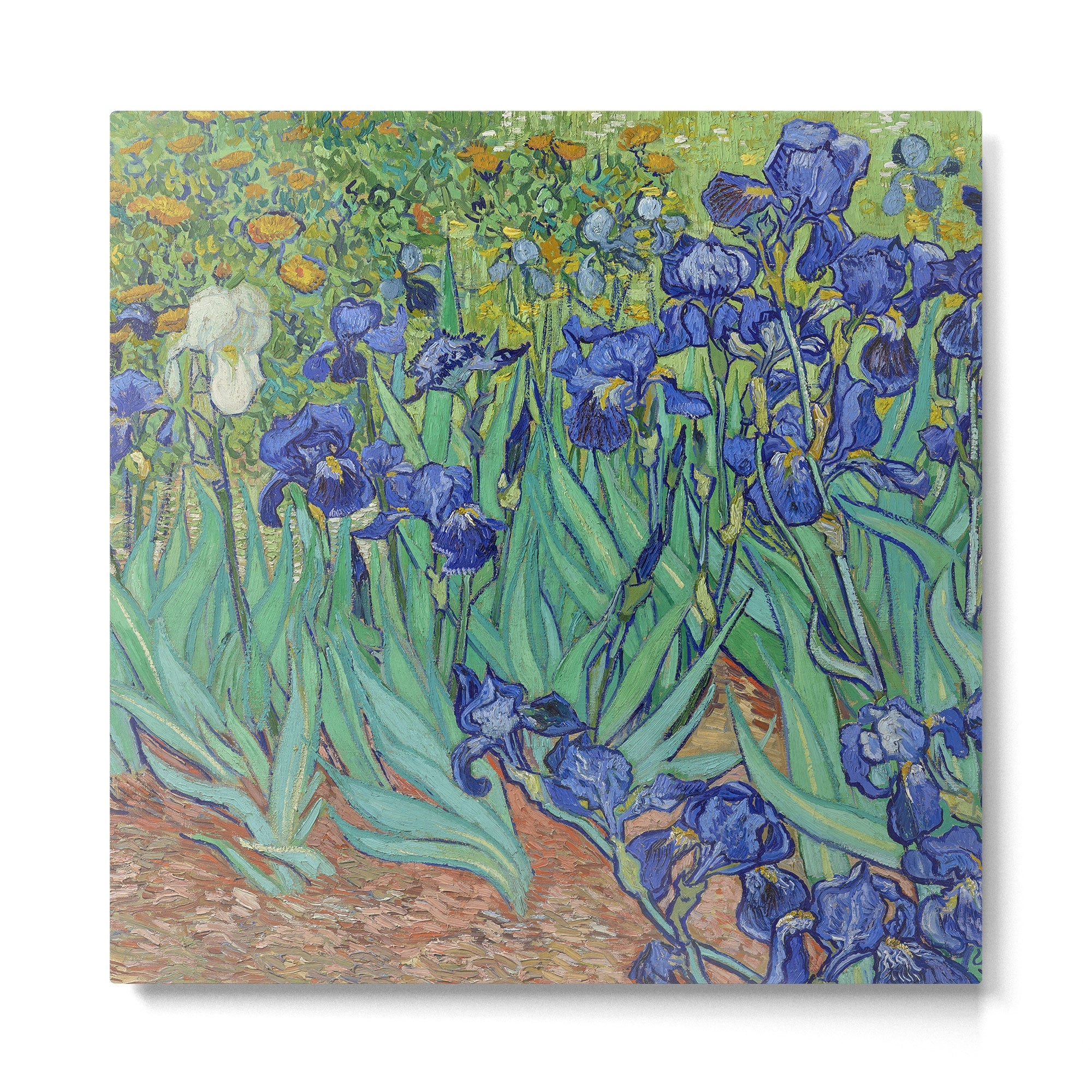 Iris (1889) by Vincent Van Gogh. Original from the J. Paul Getty Museum. Metal Print | TeksDecor