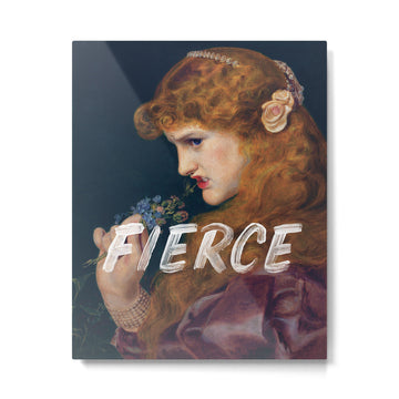 Fierce - Feminist Metal Print | TeksDecor