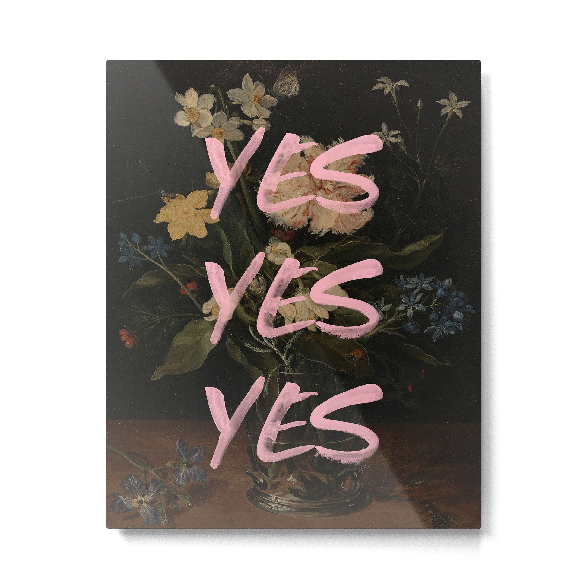 Yes Yes Yes Metal Print | TeksDecor
