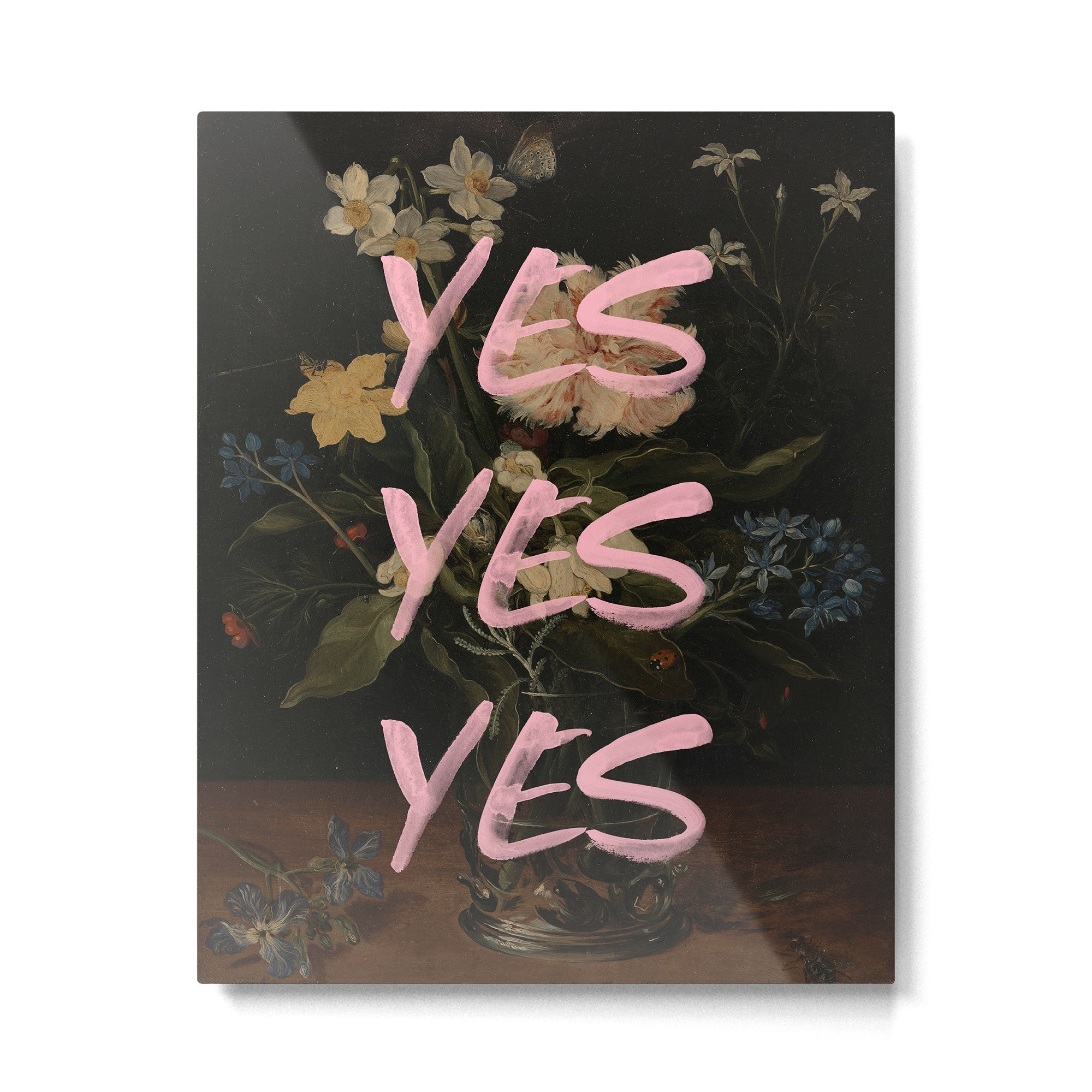 Yes Yes Yes Metal Print | TeksDecor