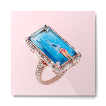 Diamond Pool Metal Print | TeksDecor
