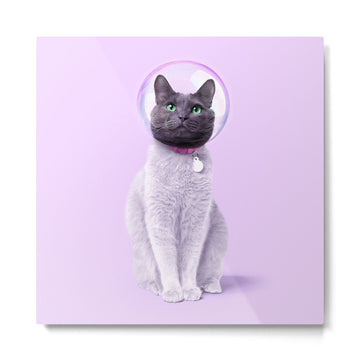 SPACE CAT Metal Print | TeksDecor