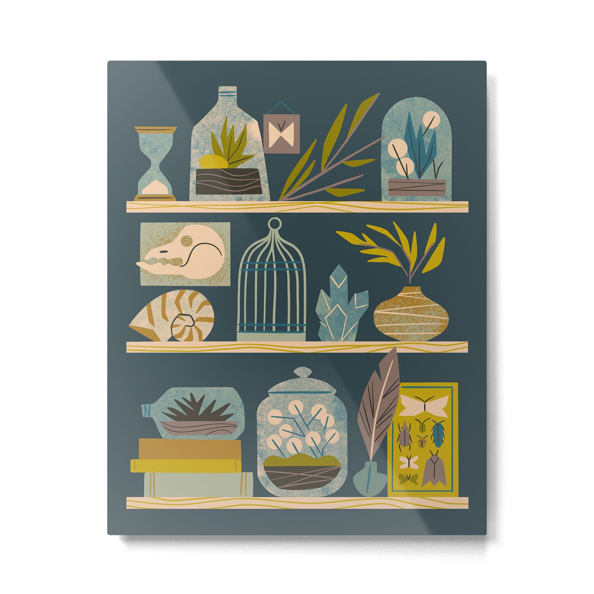 Collected by the Naturalist Metal Print | TeksDecor
