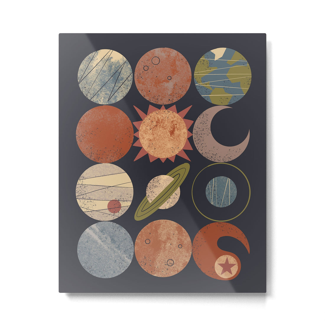 Home System Grid Metal Print | TeksDecor