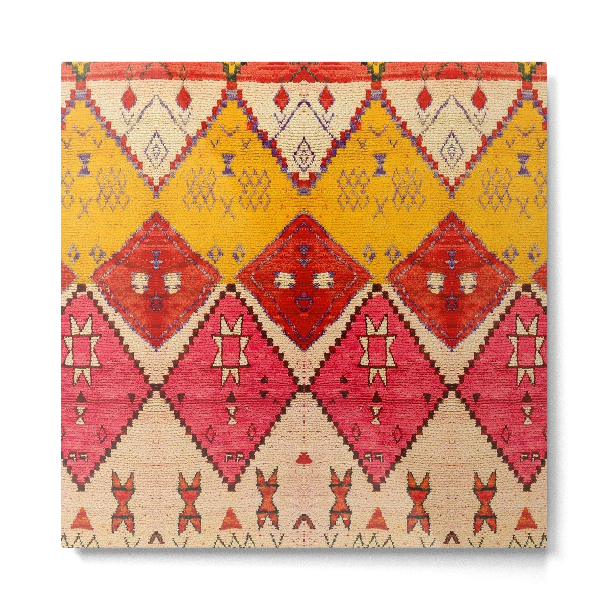 Heritage Moroccan Berber Carpet Design Metal Print | TeksDecor