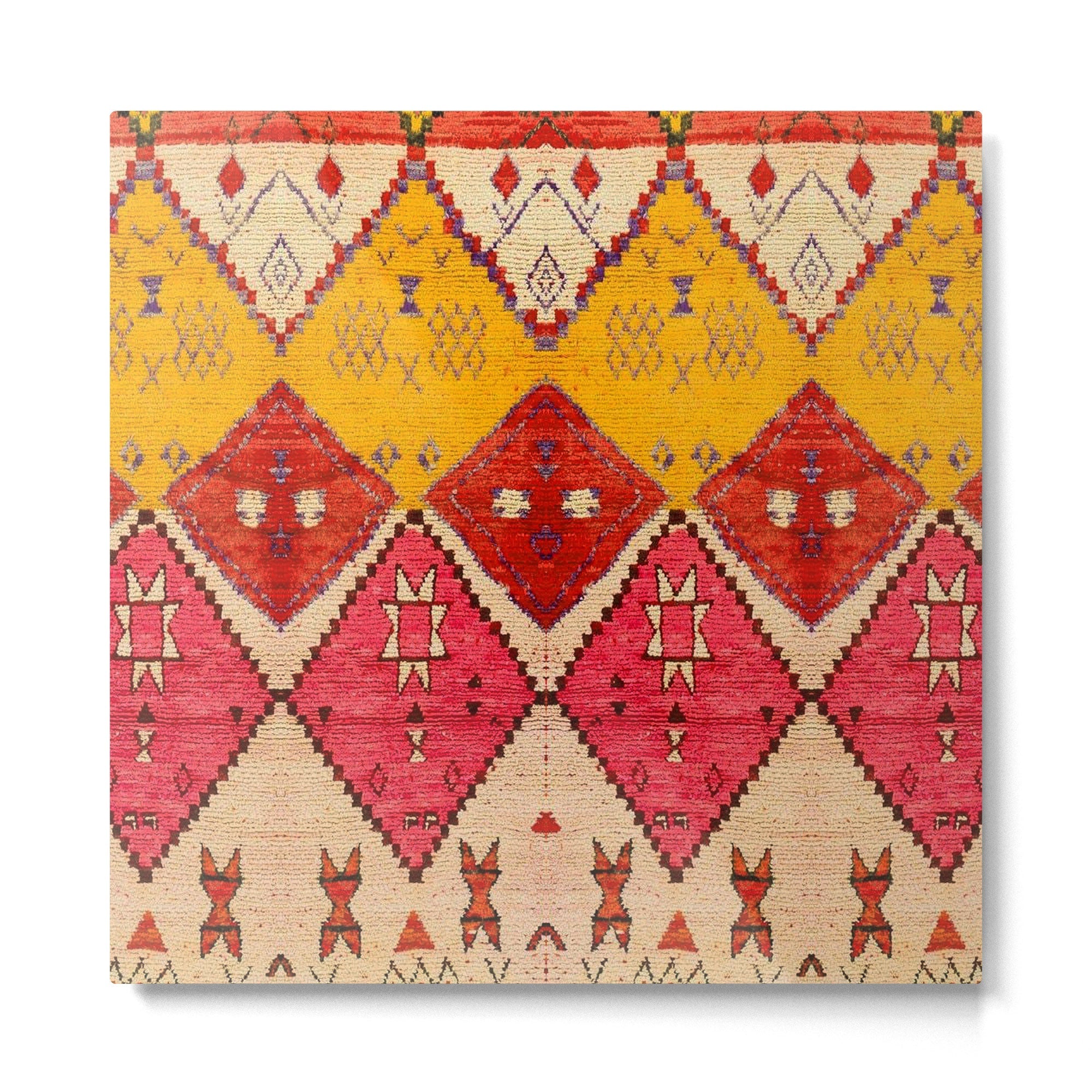 Heritage Moroccan Berber Carpet Design Metal Print | TeksDecor
