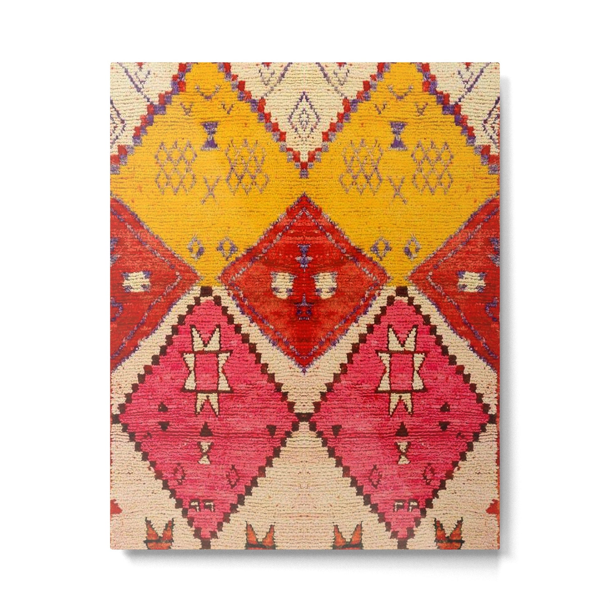 Heritage Moroccan Berber Carpet Design Metal Print | TeksDecor
