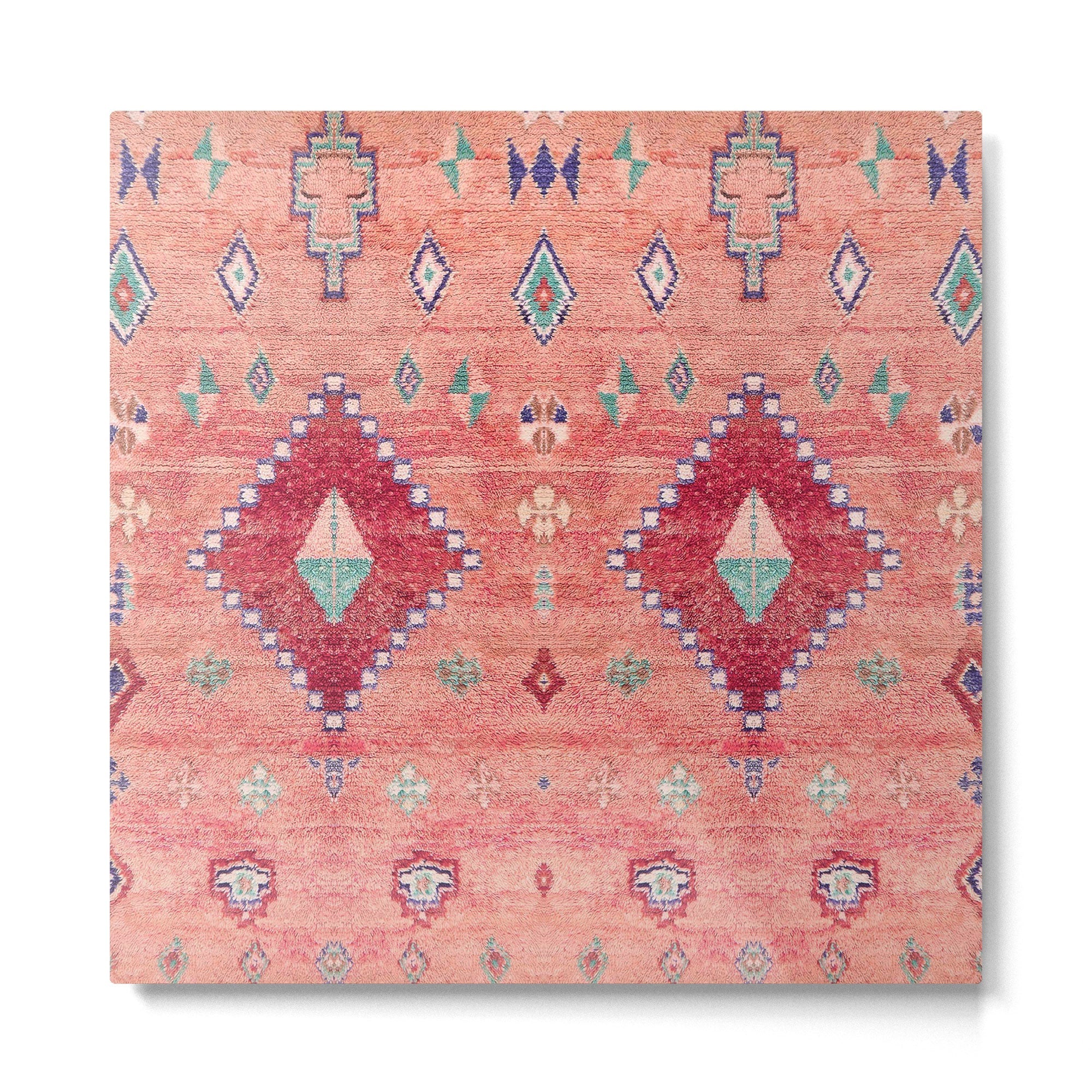 Heritage Moroccan Rug Style Design Metal Print | TeksDecor