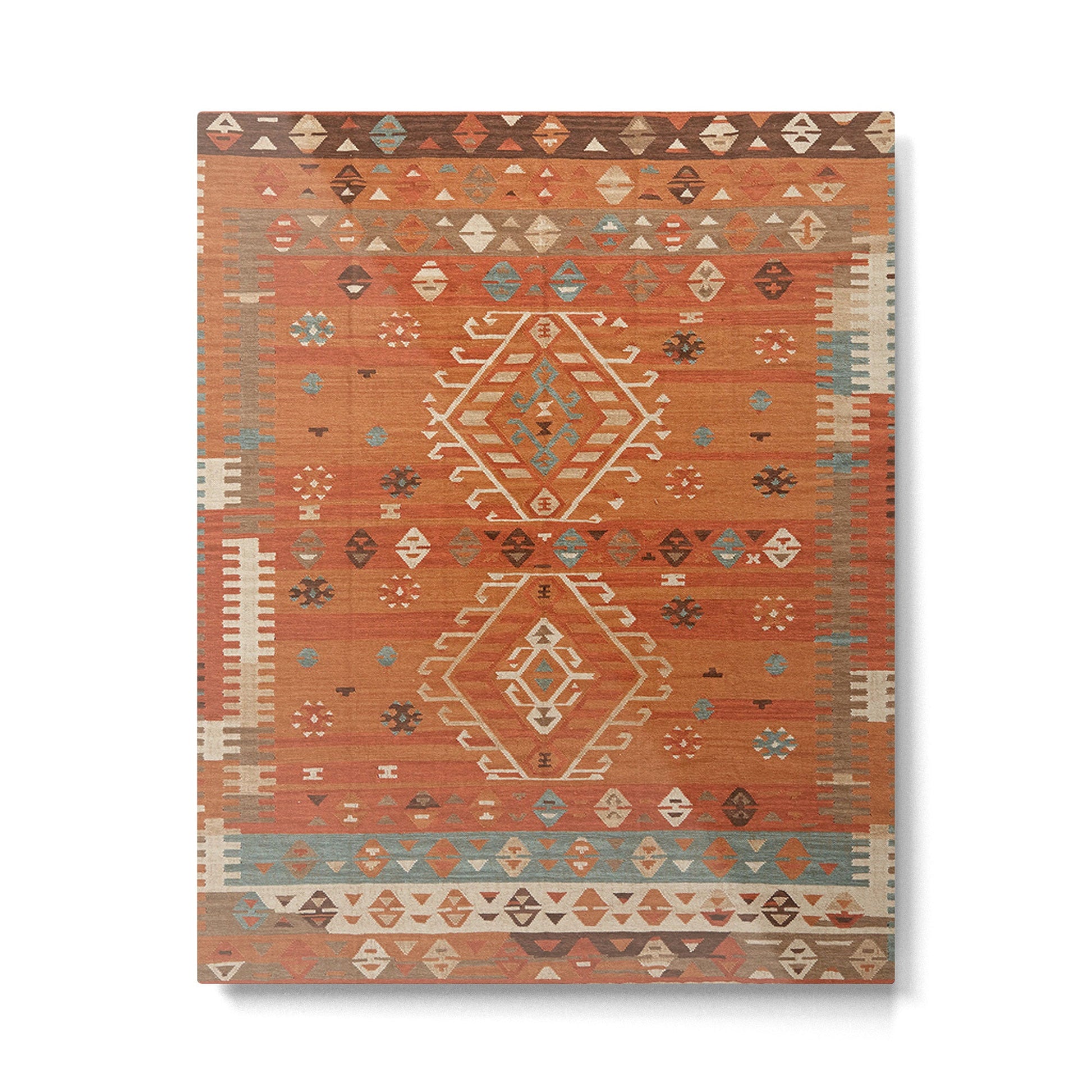 Heritage Traditional Moroccann Rug Design Metal Print | TeksDecor