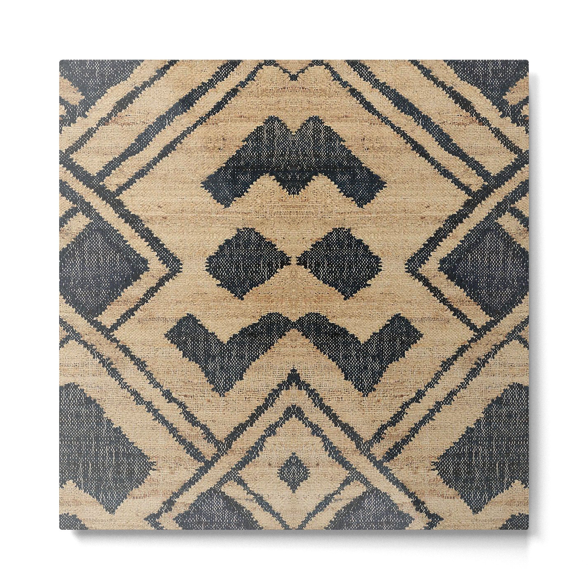 Traditional Moroccan Rug Design Metal Print | TeksDecor