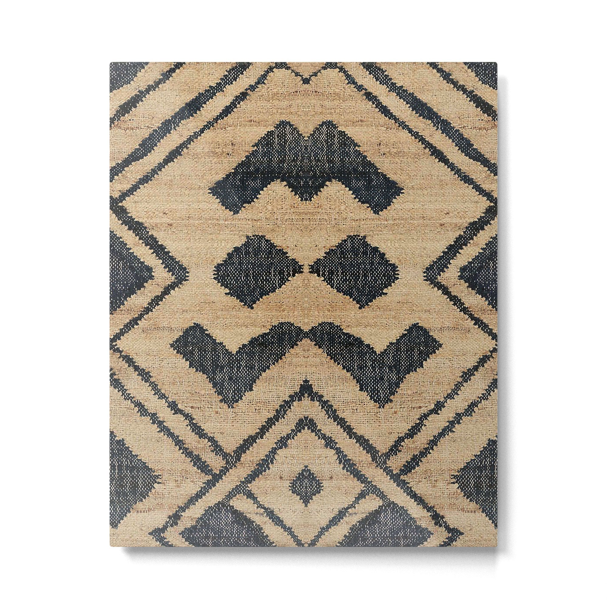 Traditional Moroccan Rug Design Metal Print | TeksDecor
