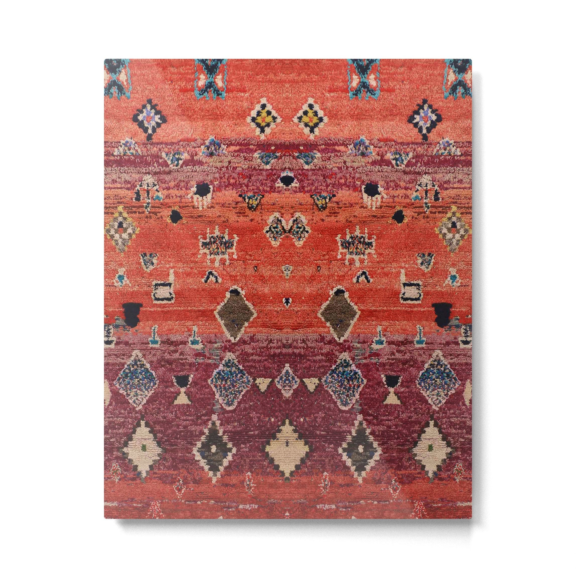 Traditional Oriental Moroccan Rug Design Metal Print | TeksDecor