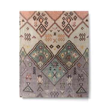 Traditional Vintage Moroccan Rug Metal Print | TeksDecor
