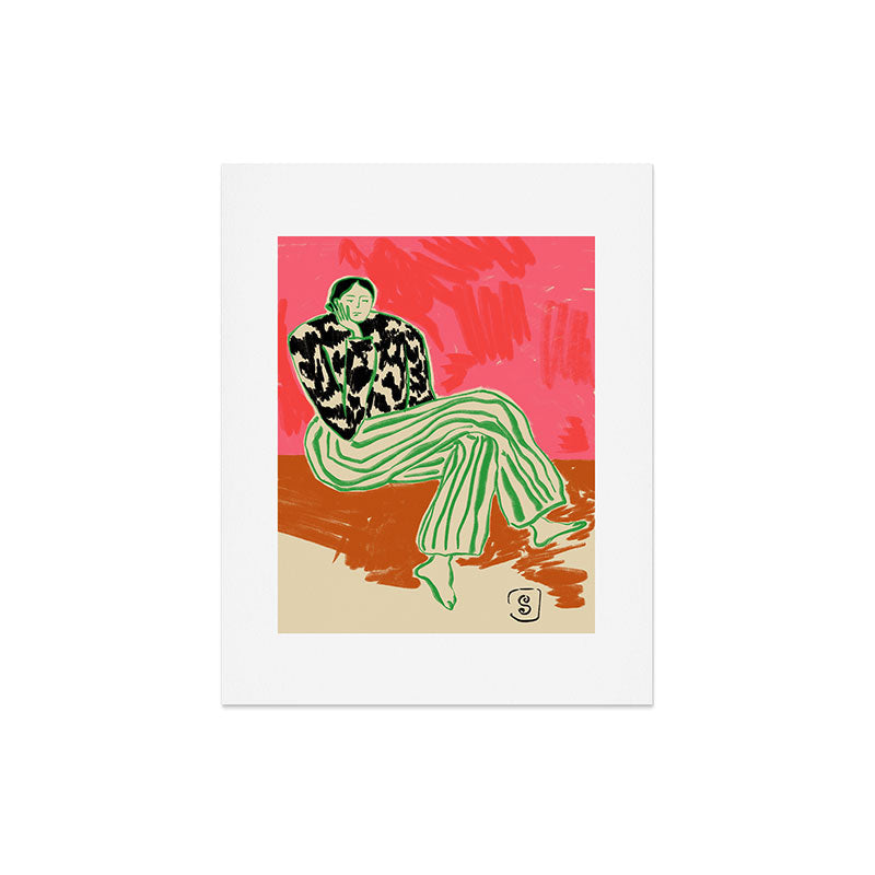 CALM WOMAN PORTRAIT Art Print