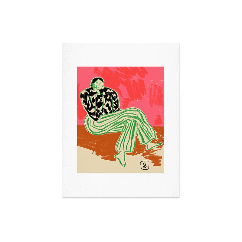 CALM WOMAN PORTRAIT Art Print