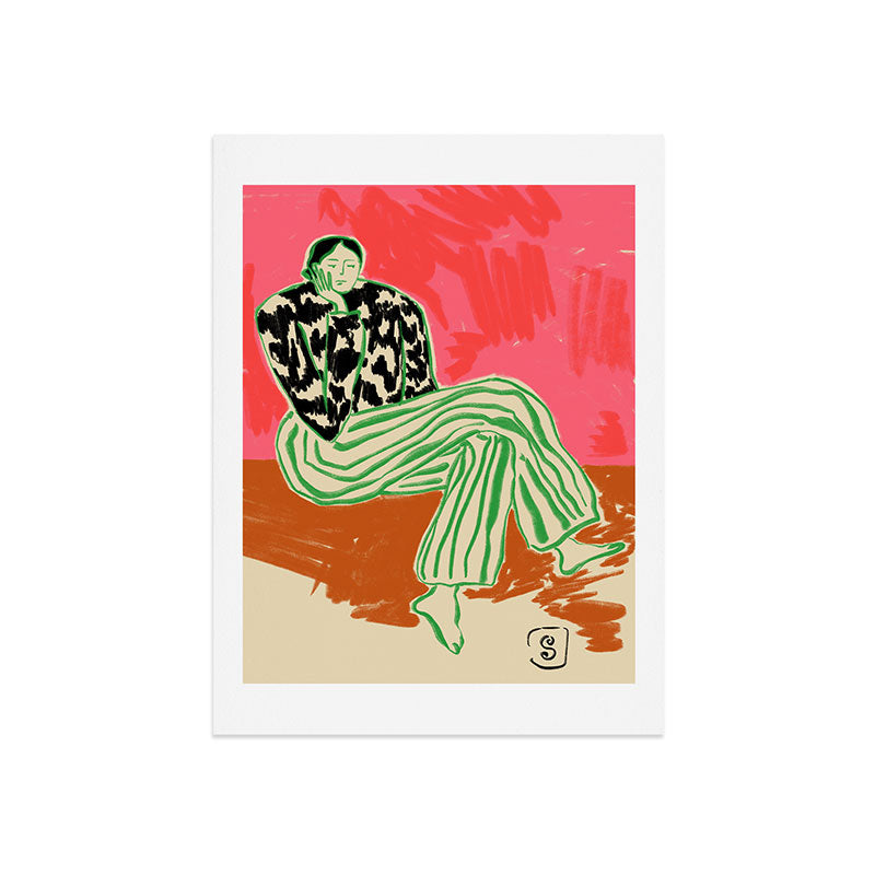 CALM WOMAN PORTRAIT Art Print