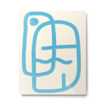 FISHERMAN ABSTRACT PORTRAIT Metal Print | TeksDecor
