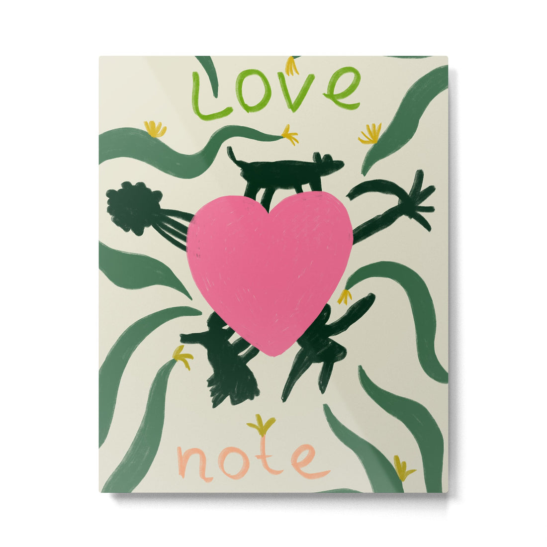 LOVE NOTE Metal Print | TeksDecor